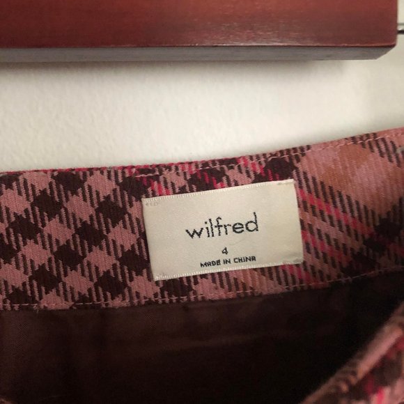 Wilfred pink plaid Aritzia skirt - Picture 2 of 3